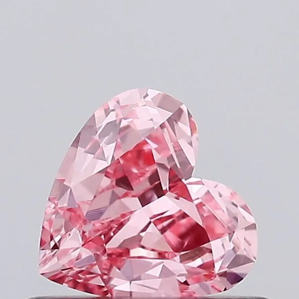 0.38ct HEART Fancy Vivid Pink VS1 Coloured Lab diamond