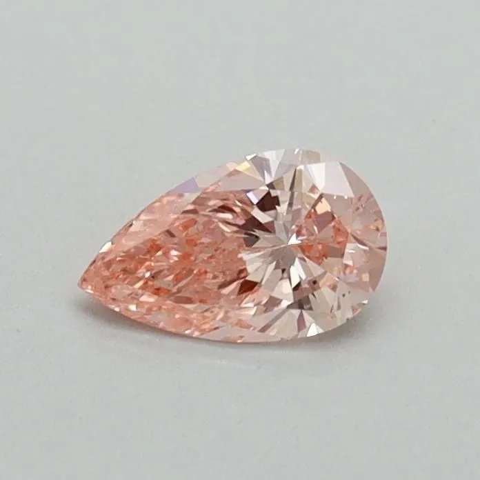 0.30ct PEAR Fancy Vivid Pink VS2 Coloured Lab diamond