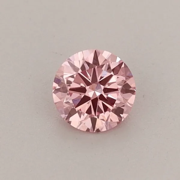 0.33ct ROUND Fancy Vivid Pink VS1 Coloured Lab diamond