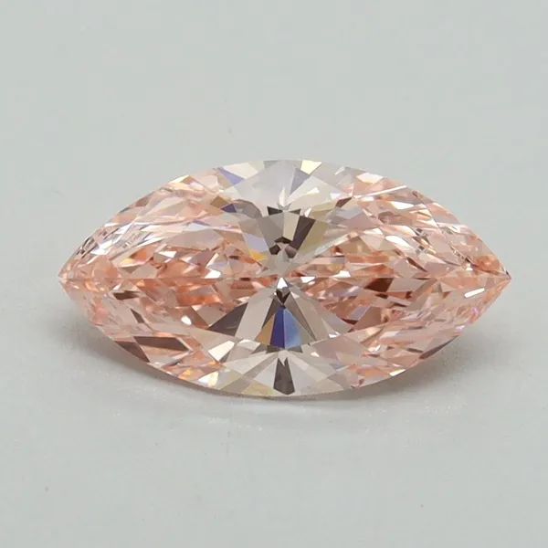 0.99ct MARQUISE Fancy Vivid Pink VVS2 Coloured Lab diamond