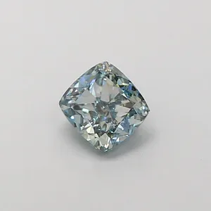 1.03ct CUSHION Fancy Vivid Greenish Blue VS1 Coloured Lab diamond
