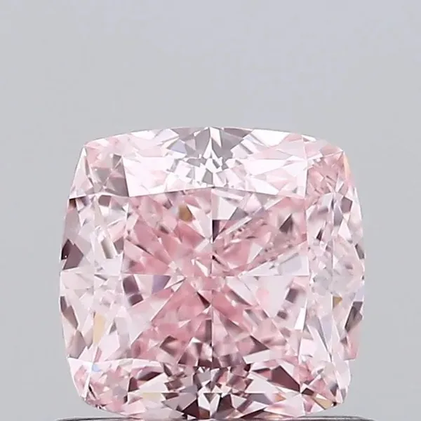 0.91ct CUSHION Fancy Intense Pink VS2 Coloured Lab diamond