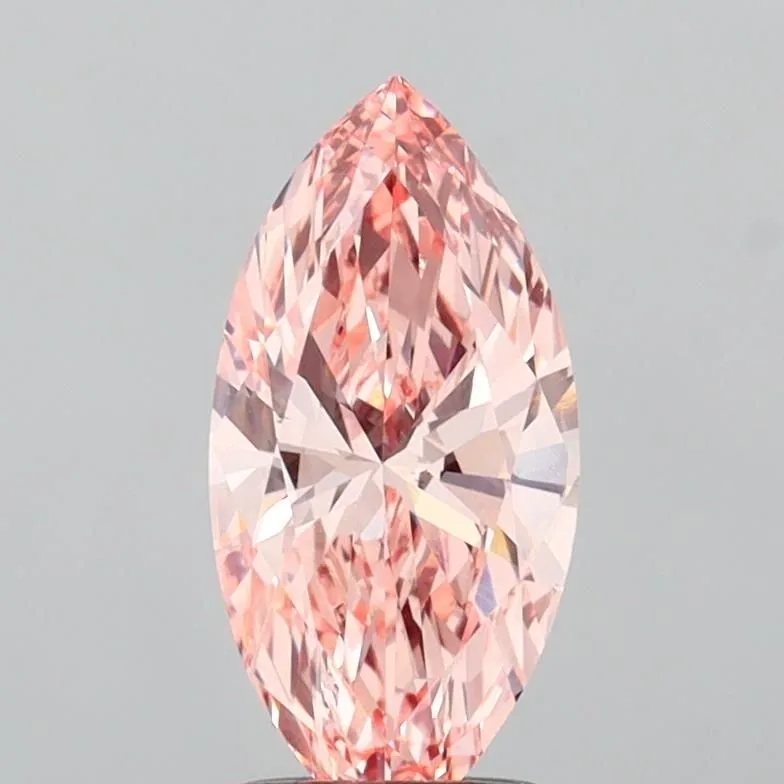 1.54ct MARQUISE Fancy Intense Pink VS1 Coloured Lab diamond
