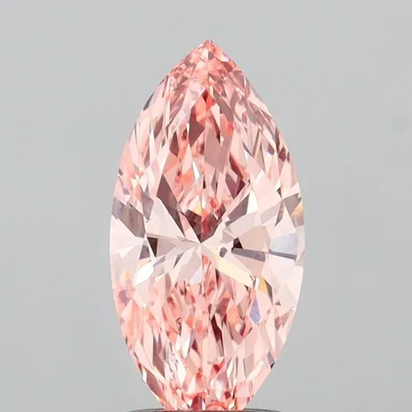 1.54ct MARQUISE Fancy Intense Pink VS1 Coloured Lab diamond