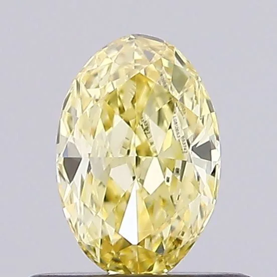 0.44ct OVAL Fancy Intense Yellow VVS2 Coloured Lab diamond