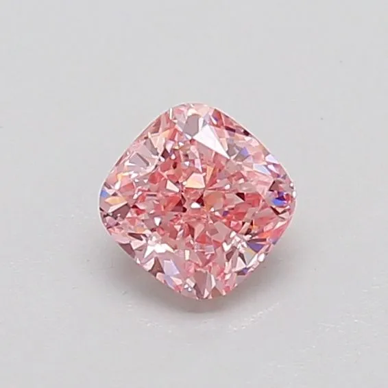 0.40ct CUSHION Fancy Intense Pink VS2 Coloured Lab diamond