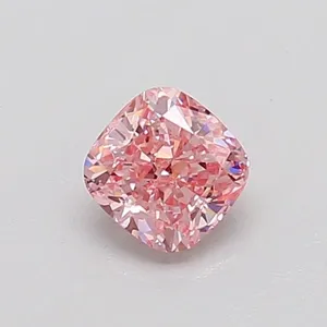 0.4ct CUSHION Fancy Intense Pink VS2 Coloured Lab diamond