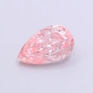 0.35ct PEAR Fancy Vivid Pink VVS2 Coloured Lab diamond
