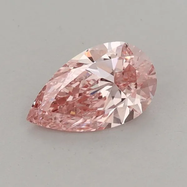 0.59ct PEAR Fancy Vivid Pink VVS2 Coloured Lab diamond