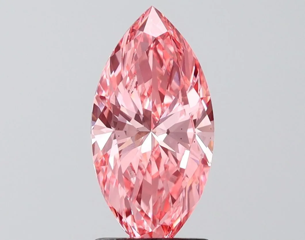 1.82ct MARQUISE Fancy Vivid Pink VS1 Coloured Lab diamond