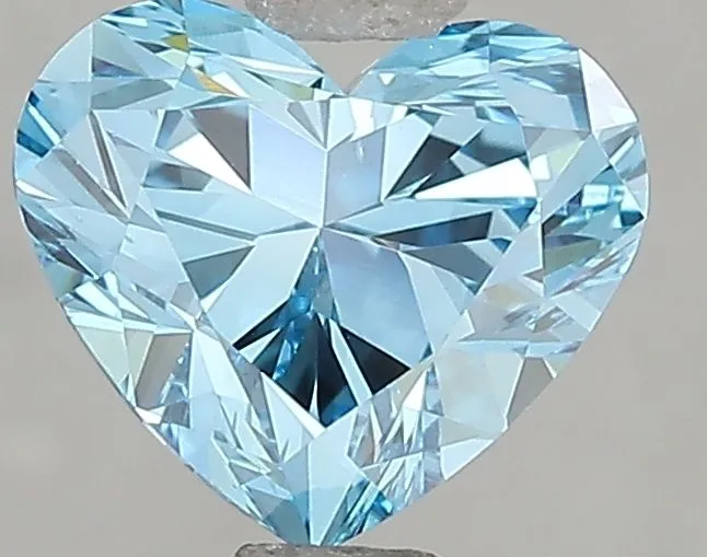 1.55ct HEART Fancy Vivid Blue VS1 Coloured Lab diamond