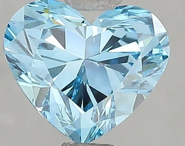 1.55ct HEART Fancy Vivid Blue VS1 Coloured Lab diamond