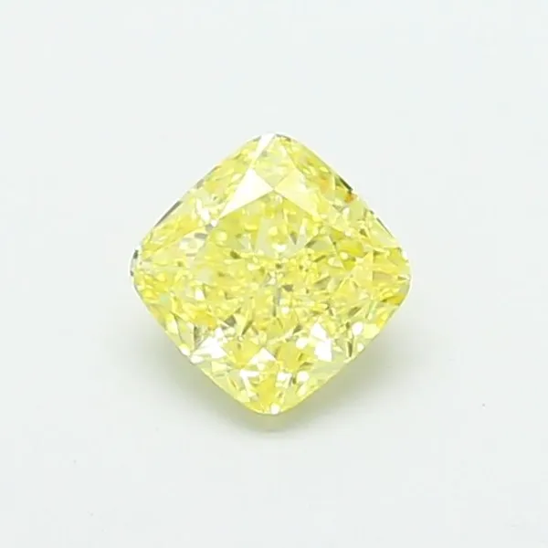 1.03ct CUSHION Fancy Yellow VVS2 Coloured Lab diamond