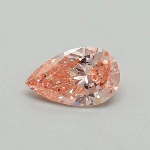 0.3ct PEAR Fancy Vivid Pink VS2 Coloured Lab diamond