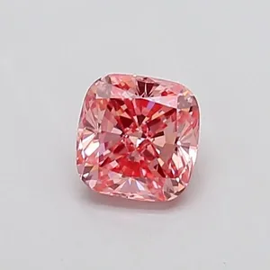 1.02ct CUSHION Fancy Vivid Pink VS2 Coloured Lab diamond