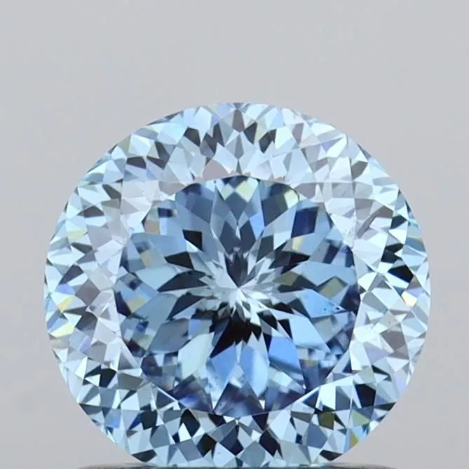 1.01ct ROUND Fancy Vivid Blue VS2 Coloured Lab diamond