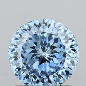 1.01ct ROUND Fancy Vivid Blue VS2 Coloured Lab diamond