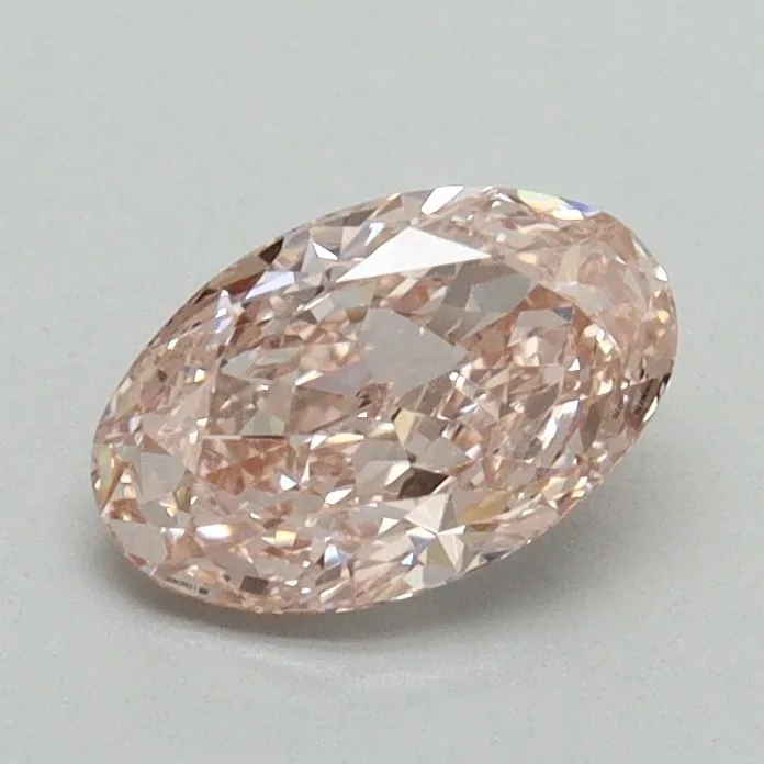 0.74ct OVAL Fancy Intense Pink VVS2 Coloured Lab diamond