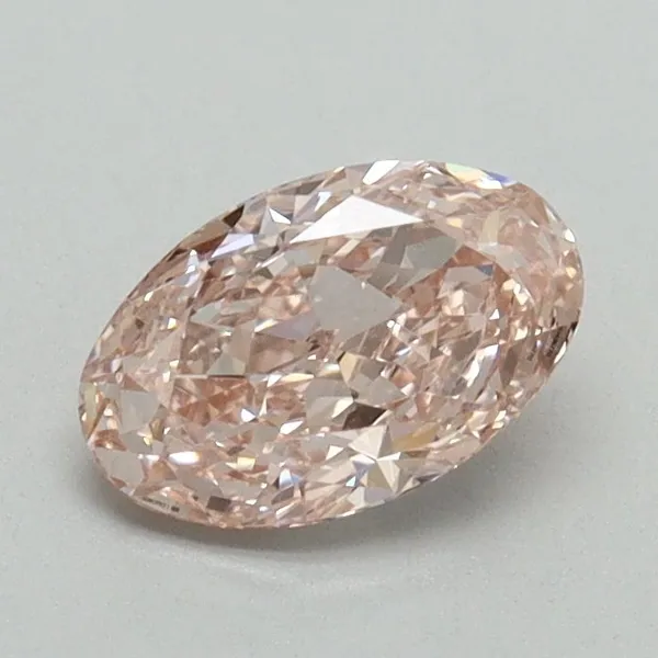 0.74ct OVAL Fancy Intense Pink VVS2 Coloured Lab diamond