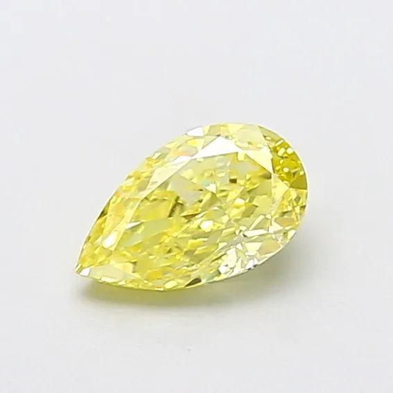 0.82ct PEAR Fancy Intense Yellow VS1 Coloured Lab diamond