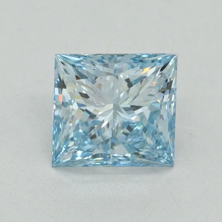 1.03ct PRINCESS Fancy Intense Blue VS1 Coloured Lab diamond