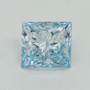 1.03ct PRINCESS Fancy Intense Blue VS1 Coloured Lab diamond