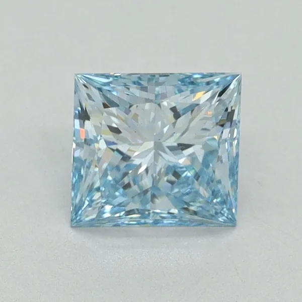 1.03ct PRINCESS Fancy Intense Blue VS1 Coloured Lab diamond
