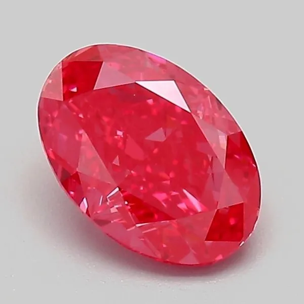 1.09ct OVAL Fancy Vivid Pink VVS2 Coloured Lab diamond