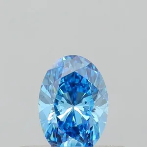 0.36ct OVAL Fancy Vivid Blue VS2 Coloured Lab diamond
