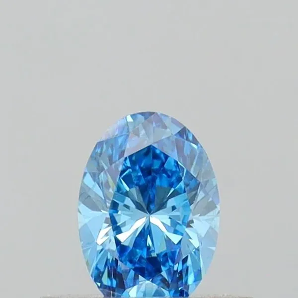 0.36ct OVAL Fancy Vivid Blue VS2 Coloured Lab diamond