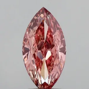 2.11ct MARQUISE Fancy Vivid Brownish Pink SI1 Coloured Lab diamond