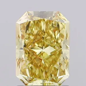 1ct RADIANT Fancy Intense Yellow VS1 Coloured Lab diamond