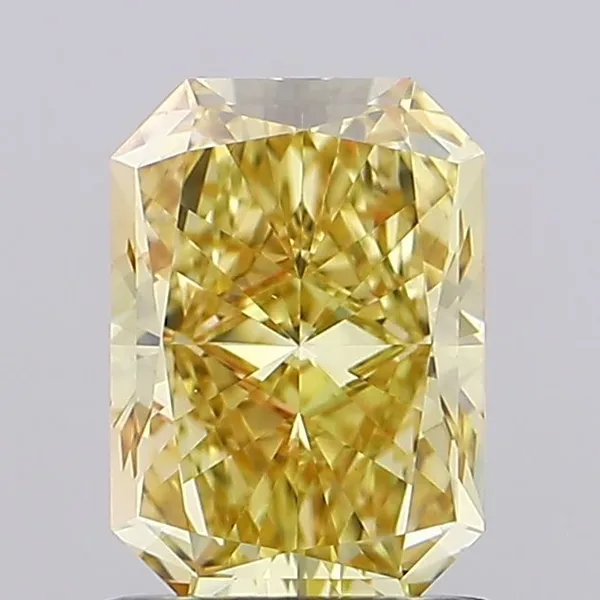 1ct RADIANT Fancy Intense Yellow VS1 Coloured Lab diamond