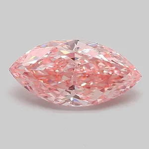 1.07ct MARQUISE Fancy Vivid Pink VS2 Coloured Lab diamond