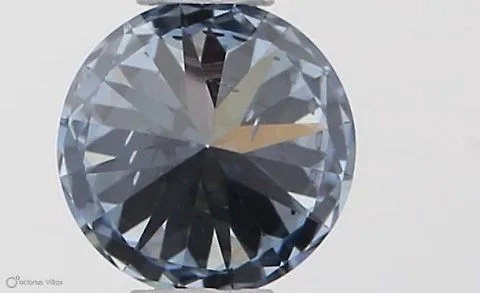 0.36ct ROUND Fancy Vivid Blue SI1 Coloured Lab diamond