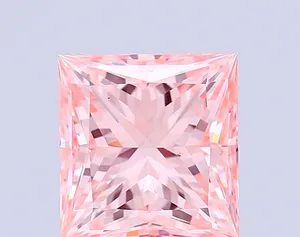 2.54ct PRINCESS Fancy Intense Pink VS1 Coloured Lab diamond