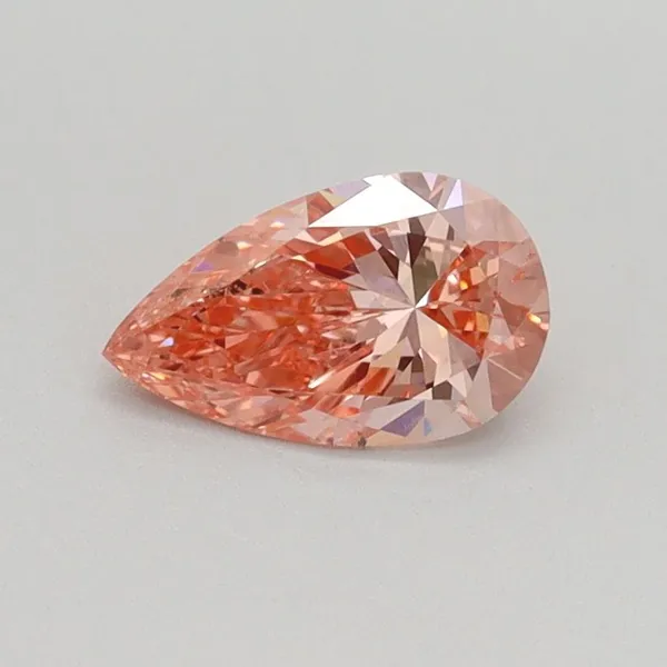 0.56ct PEAR Fancy Intense Pink SI1 Coloured Lab diamond