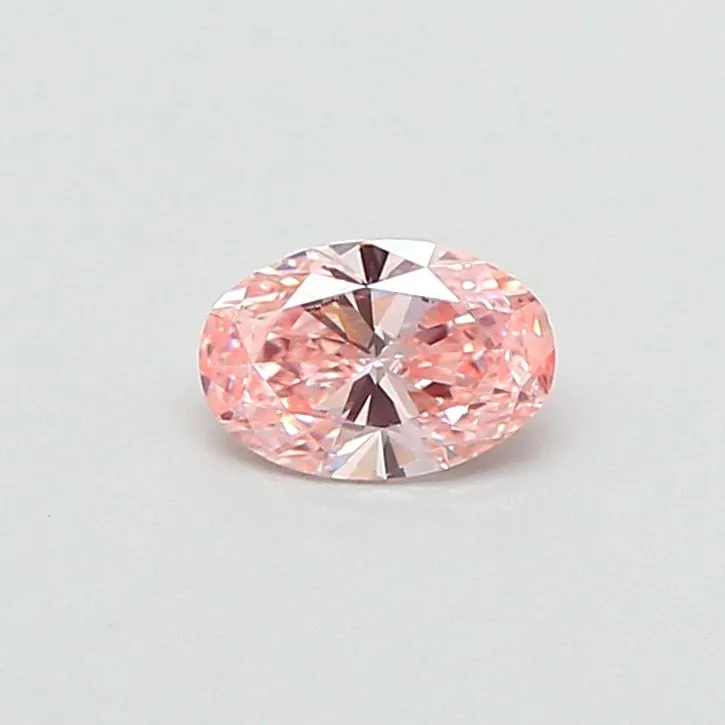0.39ct OVAL Fancy Intense Pink VVS2 Coloured Lab diamond