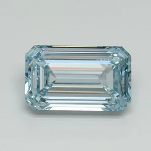 1.08ct EMERALD Fancy Intense Blue VS1 Coloured Lab diamond