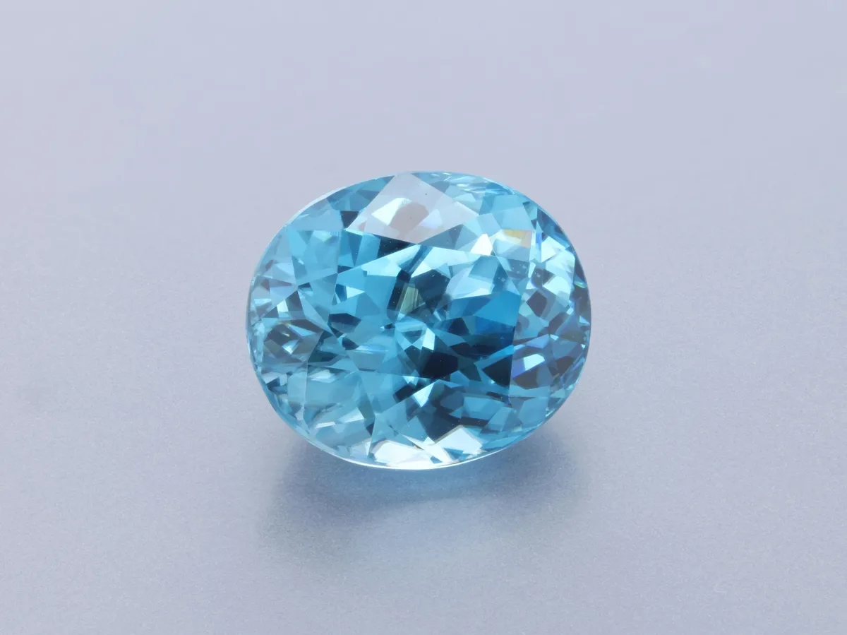 4.75ct Blue Zircon, Oval gemstone