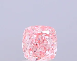 0.84ct CUSHION Fancy Intense Pink VS1 Coloured Lab diamond
