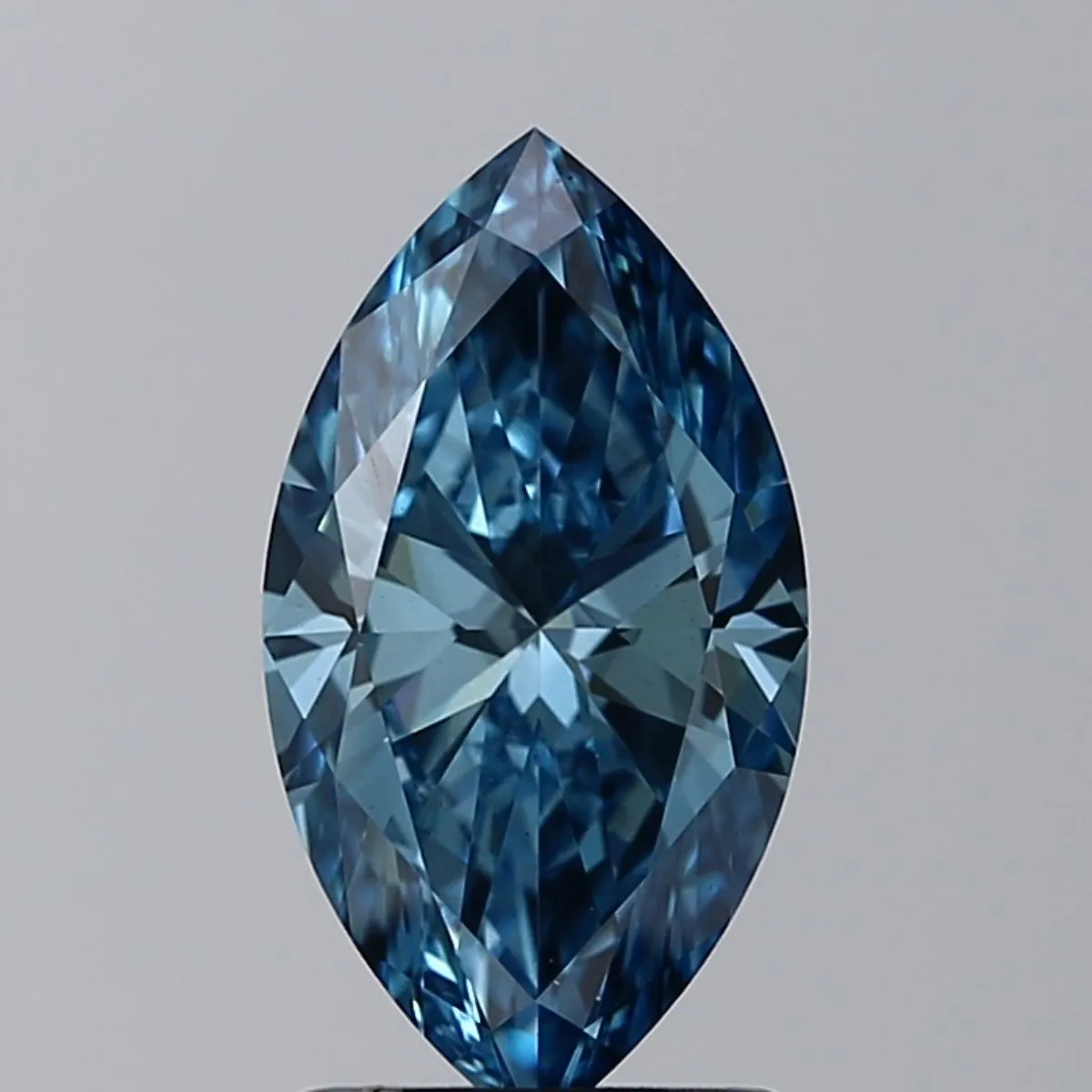 1.70ct MARQUISE Fancy Vivid Blue VS2 Coloured Lab diamond
