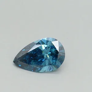 0.32ct PEAR Fancy Vivid Blue VS1 Coloured Lab diamond