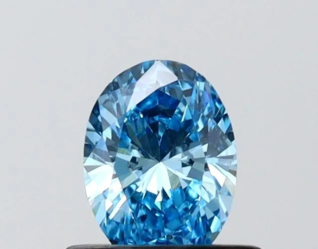 0.51ct OVAL Fancy Vivid Blue VVS2 Coloured Lab diamond