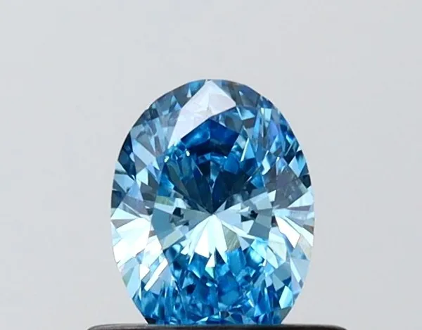 0.51ct OVAL Fancy Vivid Blue VVS2 Coloured Lab diamond