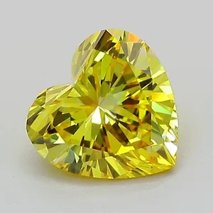 1.13ct HEART Fancy Intense Yellow VVS2 Coloured Lab diamond
