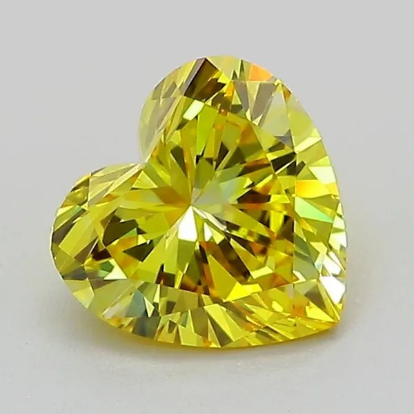 1.13ct HEART Fancy Intense Yellow VVS2 Coloured Lab diamond