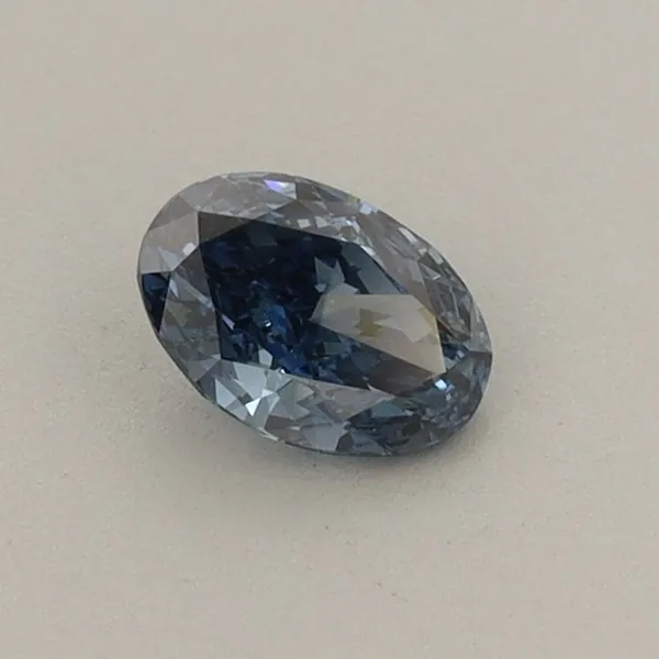 0.36ct OVAL Fancy Vivid Blue VS1 Coloured Lab diamond