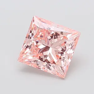 3.08ct PRINCESS Fancy Intense Pink VS2 Coloured Lab diamond