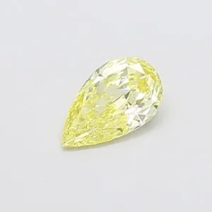 0.42ct PEAR Fancy Yellow VVS2 Coloured Lab diamond